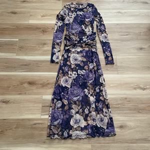 Free People Purple Floral Gianni Maxi Dress